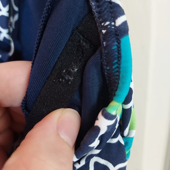 Lane Ends Square Neck Underwire Tankini Top Swimsuit Adjustable Straps Size 14L - Picture 11 of 11